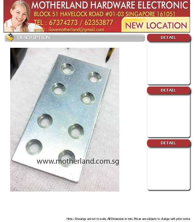 Flat Chrome plated for wood jointing